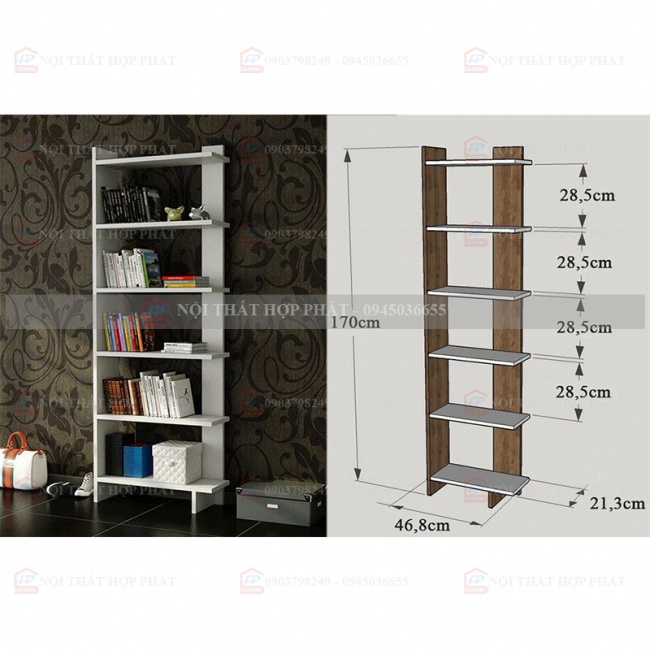 Tủ Sách - Kệ Sách - Kệ Trang Trí Gỗ KTTG031